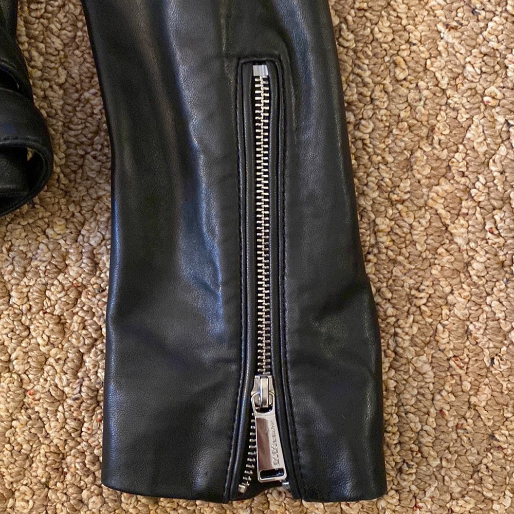 Bcbg Generation Black Leather Jacket In Small - image 5